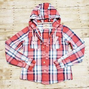 Hollister button down hoodie